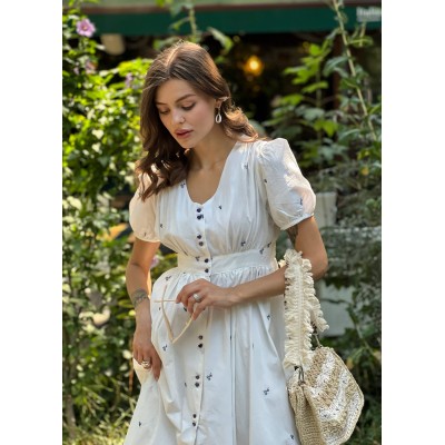 Сукня з синьою вишивкою 111130 Сукня з синьою вишивкою 111130