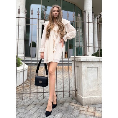 Пухнаста сукня міні бежева 111303 Пухнаста сукня міні бежева 111303
