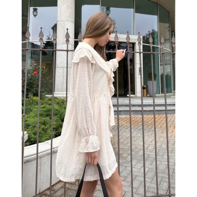 Пухнаста сукня міні бежева 111303 Пухнаста сукня міні бежева 111303