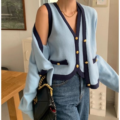 Кардиган с жилеткой 111402 Кардиган с жилеткой 111402