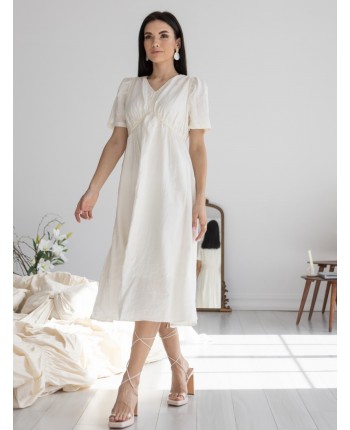 Біла сукня міді 111433