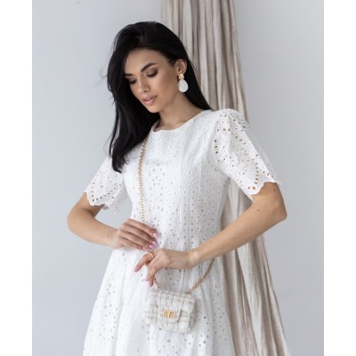 Белое платье из прошвы 111436 Белое платье из прошвы 111436