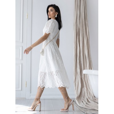 Белое платье из прошвы 111436 Белое платье из прошвы 111436