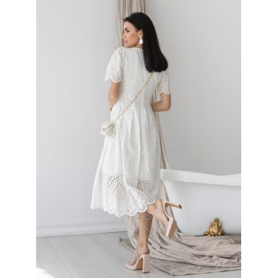 Белое платье из прошвы 111436 Белое платье из прошвы 111436