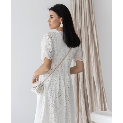 Белое платье из прошвы 111436 Белое платье из прошвы 111436