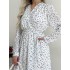 Квіткова сукня з карманами біла 111271 Квіткова сукня з карманами біла 111271