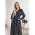 Квіткова сукня з карманами чорна 111272 Квіткова сукня з карманами чорна 111272