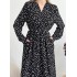 Квіткова сукня з карманами чорна 111272 Квіткова сукня з карманами чорна 111272