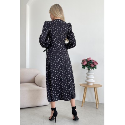 Цветочное платье черное 111301 Цветочное платье черное 111301