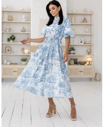 Блакитна сукня з візерунком 111490