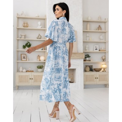 Блакитна сукня з візерунком 111490 Блакитна сукня з візерунком 111490