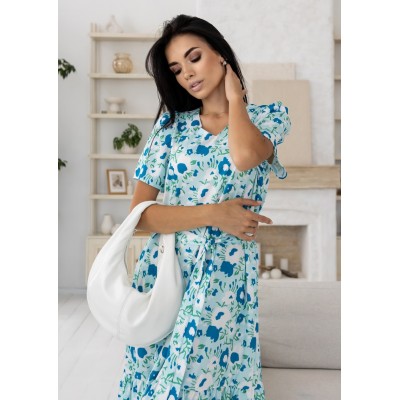 Квіткова сукня блакитна 111492 Квіткова сукня блакитна 111492