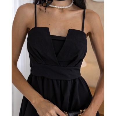 Черний сарафан с пишной юбкой 111479 Черний сарафан с пишной юбкой 111479