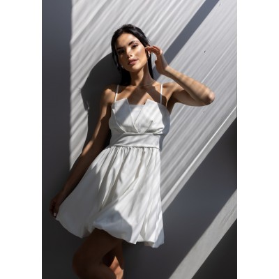 Білий сарафан з пишною спідницею 111466 Білий сарафан з пишною спідницею 111466