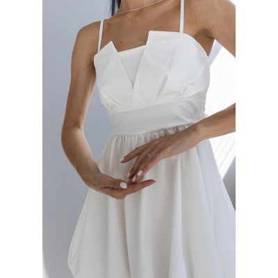 Білий сарафан з пишною спідницею 111466 Білий сарафан з пишною спідницею 111466