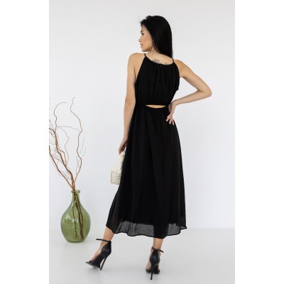 Легкий сарафан миди черный 111470 Легкий сарафан миди черный 111470