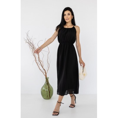 Легкий сарафан миди черный 111470 Легкий сарафан миди черный 111470