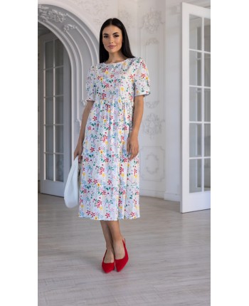 Цветочное платье из хлопка 111452