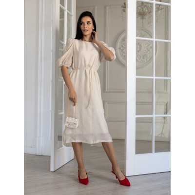 Сукня з органзи бежева 111454 Сукня з органзи бежева 111454