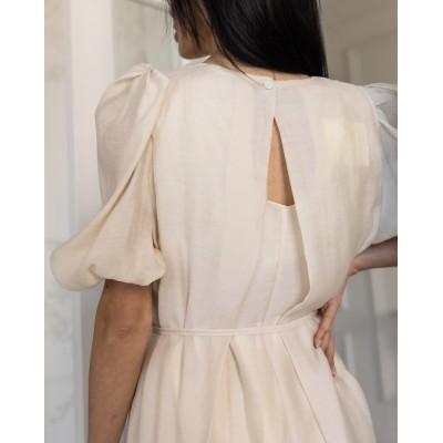 Сукня з органзи бежева 111454 Сукня з органзи бежева 111454