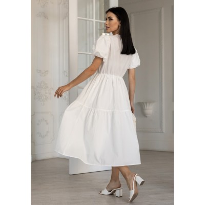 Сукня з бавовни біла 111455 Сукня з бавовни біла 111455
