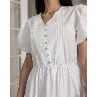 Сукня з бавовни біла 111455 Сукня з бавовни біла 111455