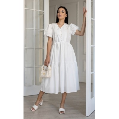 Сукня з бавовни біла 111455 Сукня з бавовни біла 111455