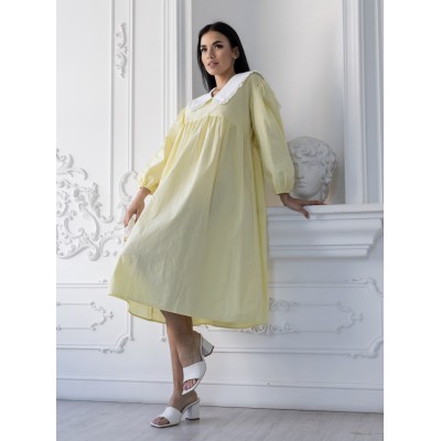 Жовта сукня з коміром 111456 Жовта сукня з коміром 111456
