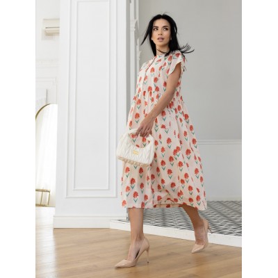 Квіткова сукня з бавовни 111462 Квіткова сукня з бавовни 111462