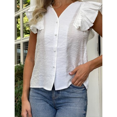 Біла блузка на гудзиках 111513 Біла блузка на гудзиках 111513