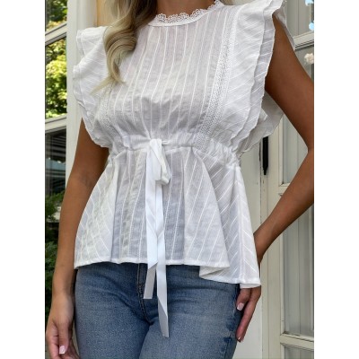 Белая блуза с баской 111515 Белая блуза с баской 111515