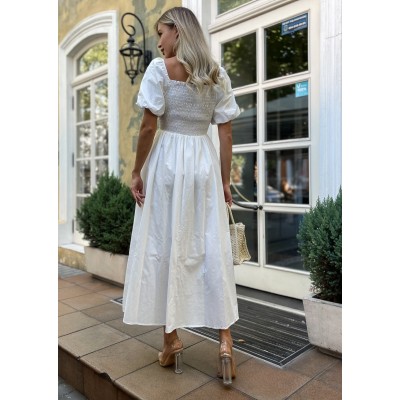 Біла сукня максі на резинці 111517 Біла сукня максі на резинці 111517
