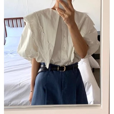 Белая рубашка с воротником 111508 Белая рубашка с воротником 111508