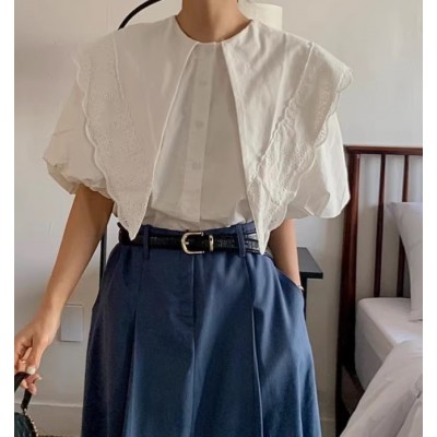 Белая рубашка с воротником 111508 Белая рубашка с воротником 111508