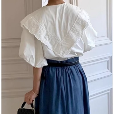 Белая рубашка с воротником 111508 Белая рубашка с воротником 111508