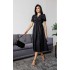 Чорна сукня міді з бавовни 111502 Чорна сукня міді з бавовни 111502