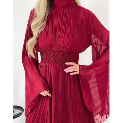 Сукня плісе бордова 111616 Сукня плісе бордова 111616