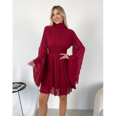 Сукня плісе бордова 111616 Сукня плісе бордова 111616