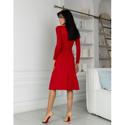 Платье с плетением красное 111605 Платье с плетением красное 111605