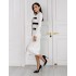Біла сукня міді з гудзиками 111611 Біла сукня міді з гудзиками 111611