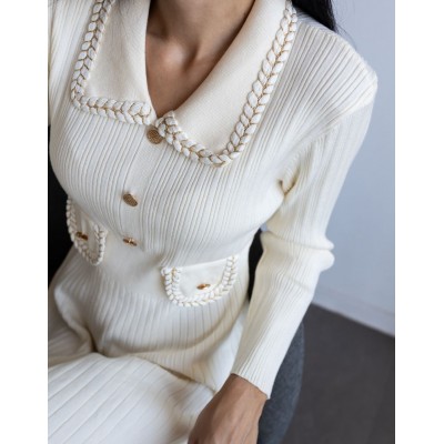 Сукня з плетінням біла 111525 Сукня з плетінням біла 111525