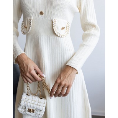 Сукня з плетінням біла 111525 Сукня з плетінням біла 111525