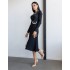 Сукня міді з плетінням чорна 111528 Сукня міді з плетінням чорна 111528