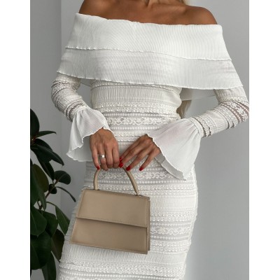 Мереживна сукня з відкритими плечима 111536 Мереживна сукня з відкритими плечима 111536