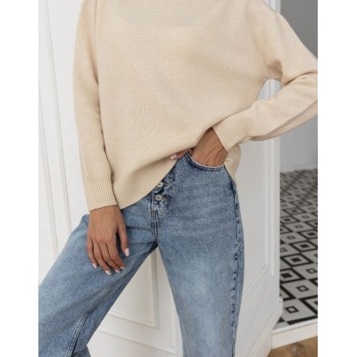 Вовняний светр бежевий 111567 Вовняний светр бежевий 111567