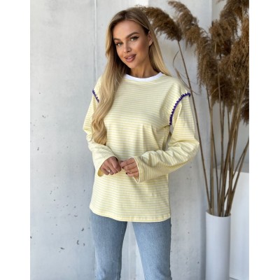 Тільняшка з вишивкою жовта 111599 Тільняшка з вишивкою жовта 111599