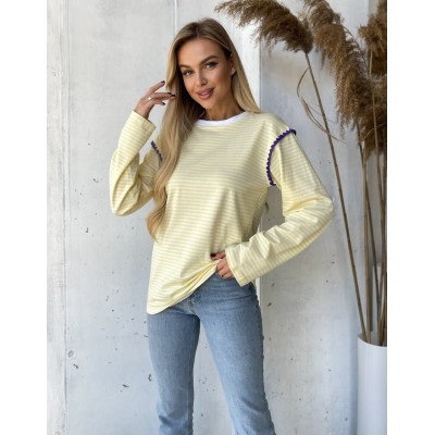 Тільняшка з вишивкою жовта 111599 Тільняшка з вишивкою жовта 111599