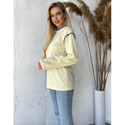 Тільняшка з вишивкою жовта 111599 Тільняшка з вишивкою жовта 111599