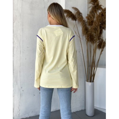 Тільняшка з вишивкою жовта 111599 Тільняшка з вишивкою жовта 111599