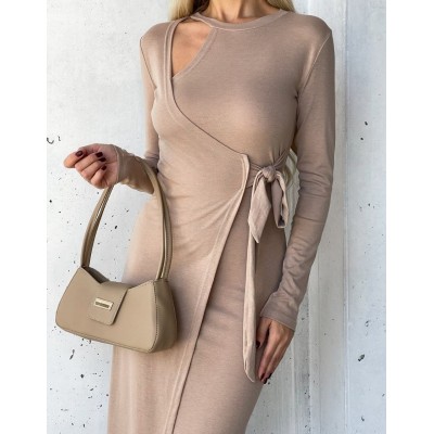 Асиметрична сукня бежева 111598 Асиметрична сукня бежева 111598